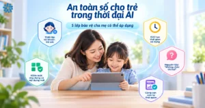 Phụ huynh đồng hành cùng trẻ sử dụng iPad với 5 lớp bảo vệ an toàn số trong thời đại AI